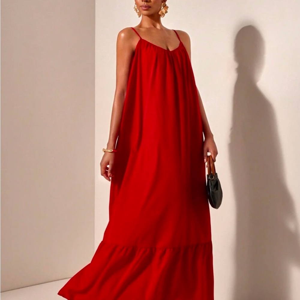 Elegant Red Maxi Dress
